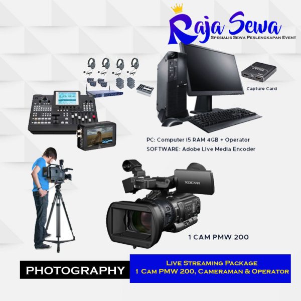 Live Streaming Package 1 Cam PMW 200, Cameraman & Operator